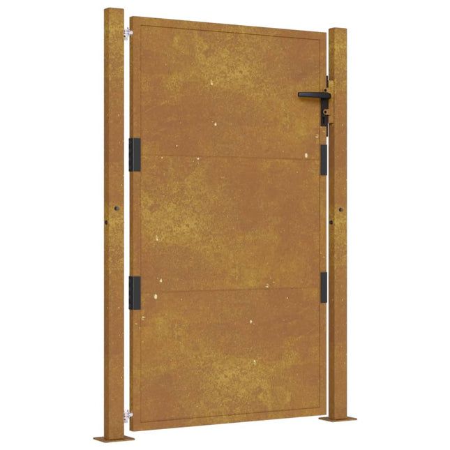Cancello da Giardino 105x155 cm in Acciaio Corten