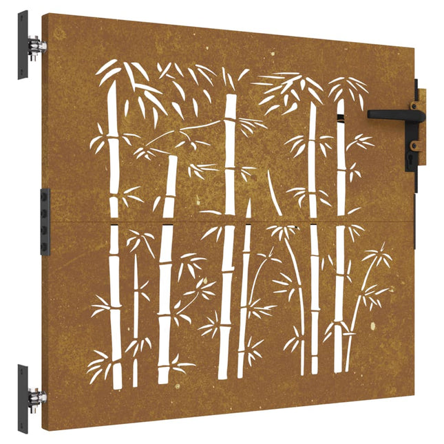 Cancello da Giardino 85x75 cm in Acciaio Corten Design BambÃƒÂ¹