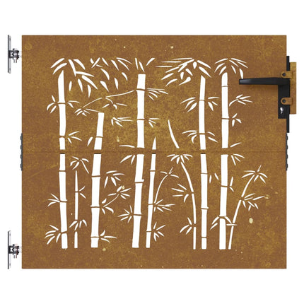 Cancello da Giardino 85x75 cm in Acciaio Corten Design BambÃƒÂ¹