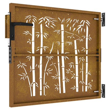 Cancello da Giardino 85x75 cm in Acciaio Corten Design BambÃƒÂ¹