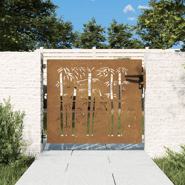 Cancello da Giardino 85x100 cm in Acciaio Corten Design BambÃ¹