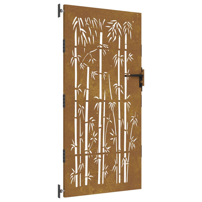 Cancello da Giardino 85x175 cm in Acciaio Corten Design BambÃƒÂ¹
