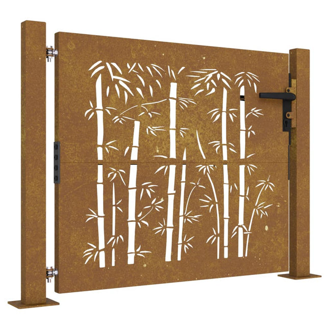 Cancello da Giardino 105x105 cm in Acciaio Corten Design BambÃ¹