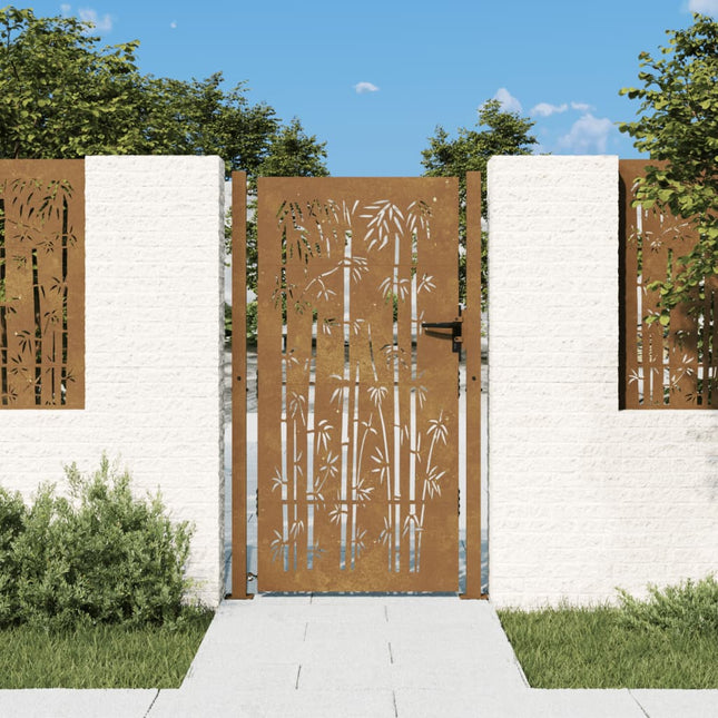 Cancello da Giardino 105x205 cm in Acciaio Corten Design BambÃ¹