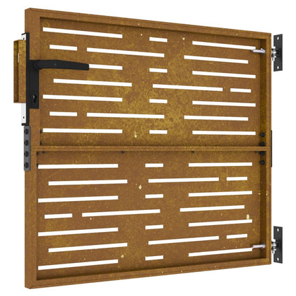 Cancello da Giardino 85x100 cm Acciaio Corten Design Quadrato