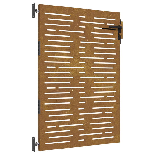 Cancello da Giardino 85x150 cm Acciaio Corten Design Quadrato