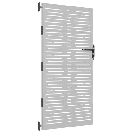 Cancello da Giardino 85x175 cm Acciaio Corten Design Quadrato