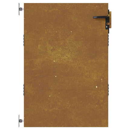 Cancello da Giardino 85x150 cm in Acciaio Corten