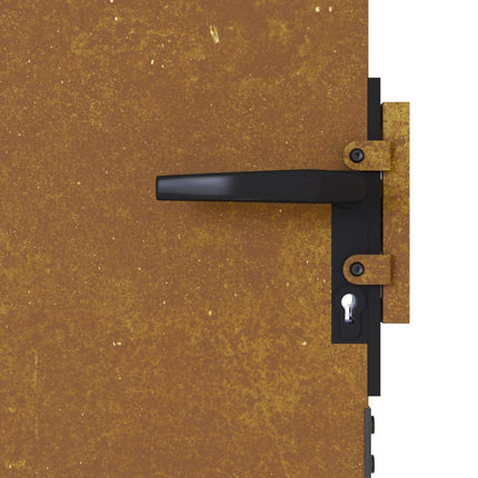 Cancello da Giardino 85x150 cm in Acciaio Corten