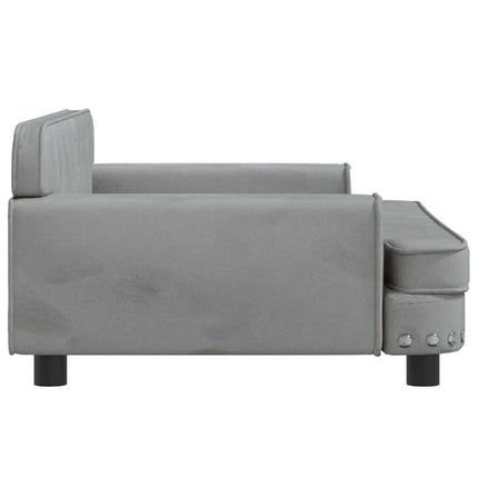 Lettino per Cani Grigio Chiaro 90x53x30 cm in Velluto