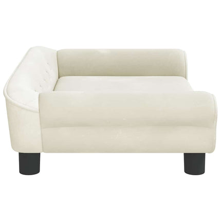 Lettino per Cani Crema 70x48x22 cm in Velluto