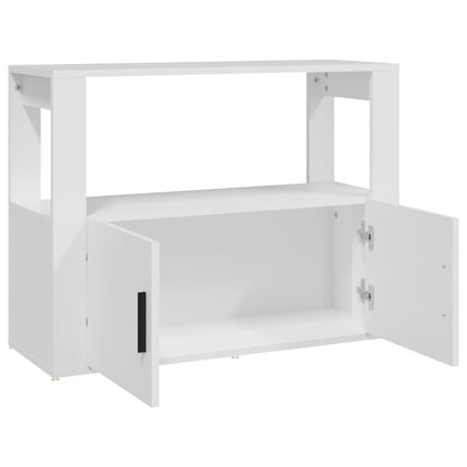 Credenza Bianca 80x30x60 cm in Legno Multistrato