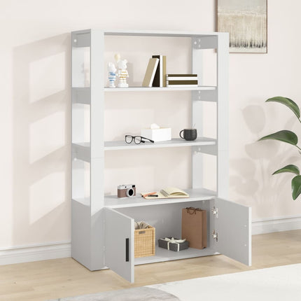 Credenza Bianca 80x30x119,5 cm in Legno Multistrato