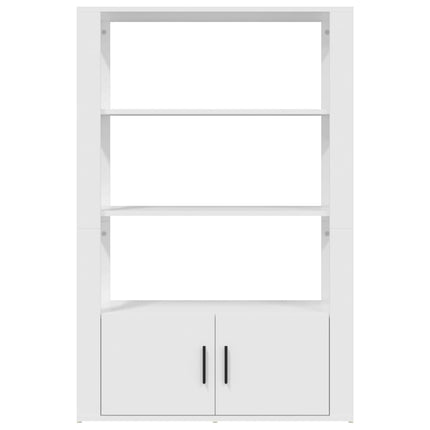 Credenza Bianca 80x30x119,5 cm in Legno Multistrato