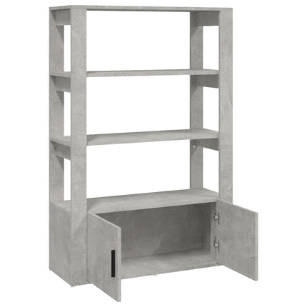 Credenza Grigio Cemento 80x30x119,5 cm in Legno Multistrato