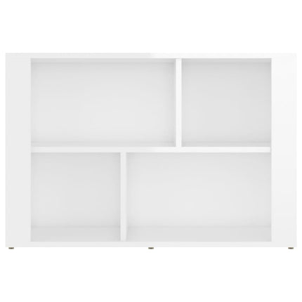 Credenza Bianco Lucido 80x30x54 cm in Legno Multistrato