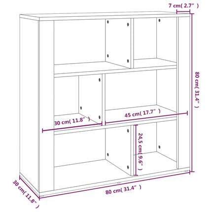 Credenza Bianca 80x30x80 cm in Legno Multistrato