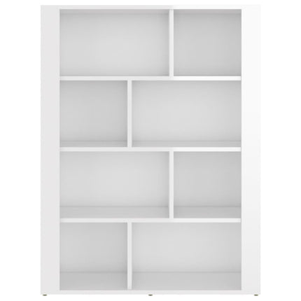 Credenza Bianco Lucido 80x30x106 cm in Legno Multistrato