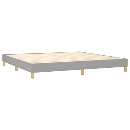 Giroletto senza Materasso Grigio Chiaro 200x200 cm Tessuto