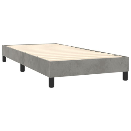 Giroletto senza Materasso Grigio Chiaro 90x200 cm Velluto