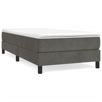 Giroletto senza Materasso Grigio Scuro 90x200 cm Velluto