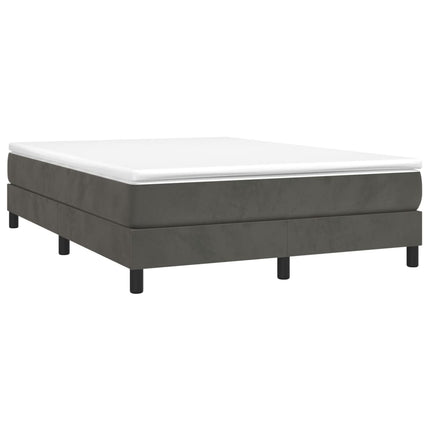 Giroletto senza Materasso Grigio Scuro 140x190 cm Velluto