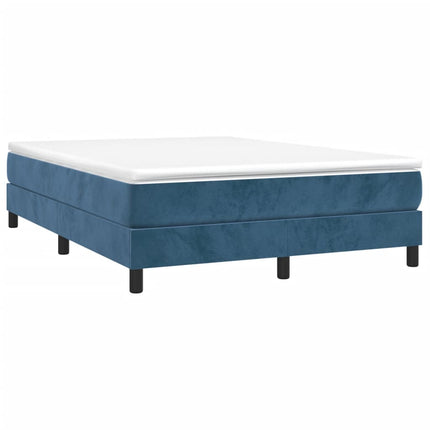 Giroletto senza Materasso Blu Scuro 140x190 cm in Velluto