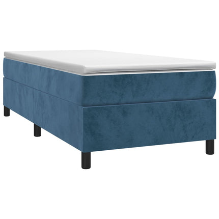 Giroletto senza Materasso Blu Scuro 80x200 cm in Velluto