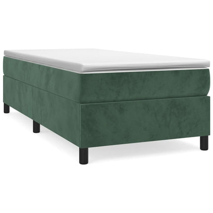 Giroletto senza Materasso Verde Scuro 90x200 cm in Velluto