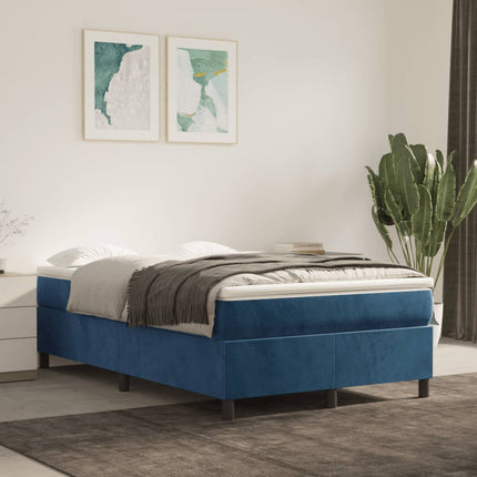 Giroletto senza Materasso Blu Scuro 120x200 cm in Velluto