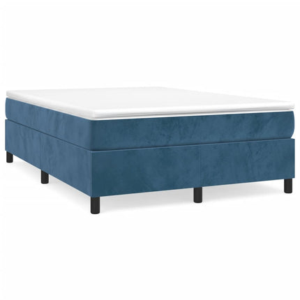 Giroletto senza Materasso Blu Scuro 140x200 cm Velluto