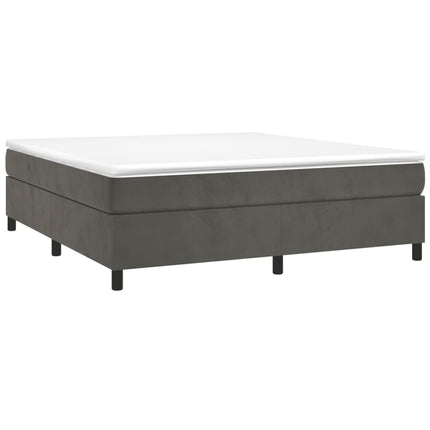 Giroletto senza Materasso Grigio Scuro 200x200 cm Velluto