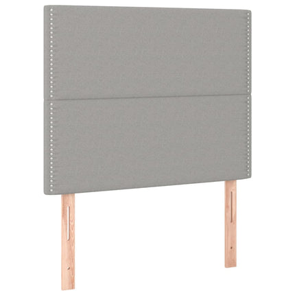 Testiera 2 pz Grigio Chiaro 80x5x78/88 cm in Tessuto