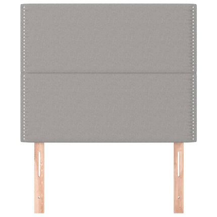 Testiera 2 pz Grigio Chiaro 80x5x78/88 cm in Tessuto