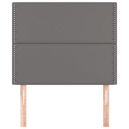 Testiera 2 pz Grigio 80x5x78/88 cm in Similpelle