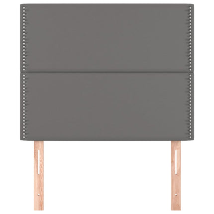 Testiera 2 pz Grigio 90x5x78/88 cm in Similpelle