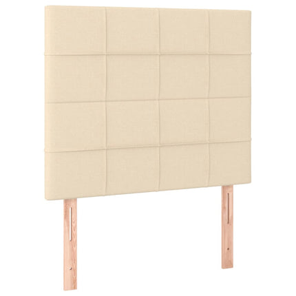 Testiera 2 pz Crema 90x5x78/88 cm in Tessuto