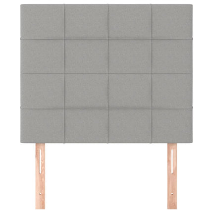 Testiere 2 pz Grigio Chiaro 100x5x78/88 cm in Tessuto