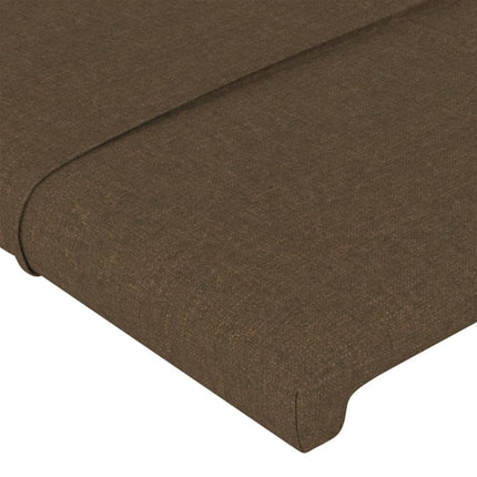 Testiera 4 pz Marrone Scuro 80x5x78/88 cm in Tessuto