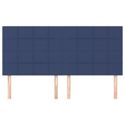 Testiera 4 pz Blu 80x5x78/88 cm in Tessuto