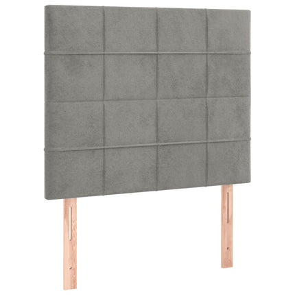 Testiera 2 pz Grigio Chiaro 80x5x78/88 cm in Velluto