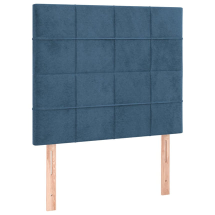 Testiera 2 pz Blu scuro 90x5x78/88 cm in Velluto