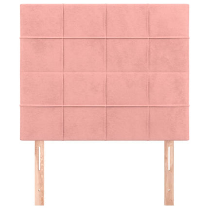 Testiera 2 pz Rosa 90x5x78/88 cm in Velluto