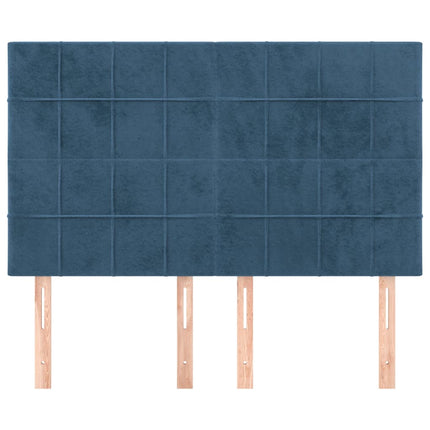 Testiere 4 pz Blu Scuro 72x5x78/88 cm in Velluto