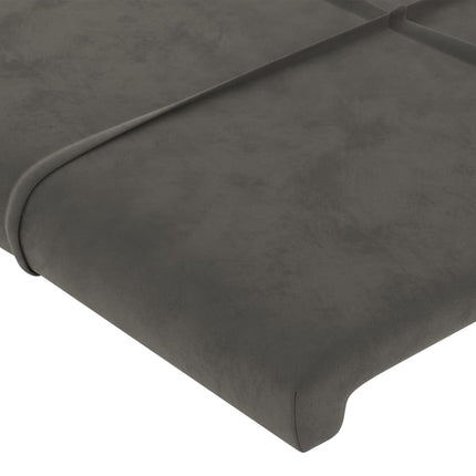 Testiera 4 pz Grigio Scuro 80x5x78/88 cm in Velluto