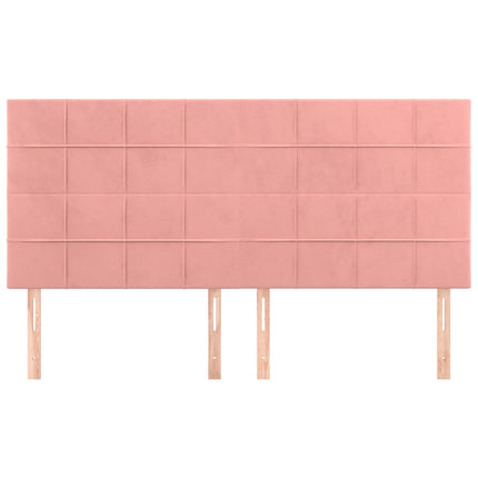 Testiere 4 pz Rosa 100x5x78/88 cm in Velluto