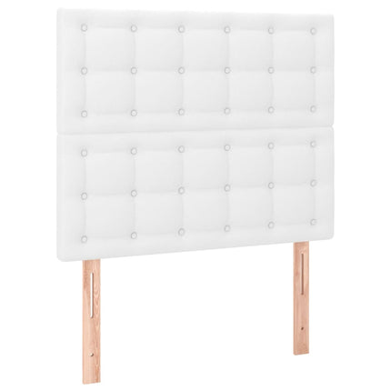 Testiera 2 pz Bianca 90x5x78/88 cm in Similpelle