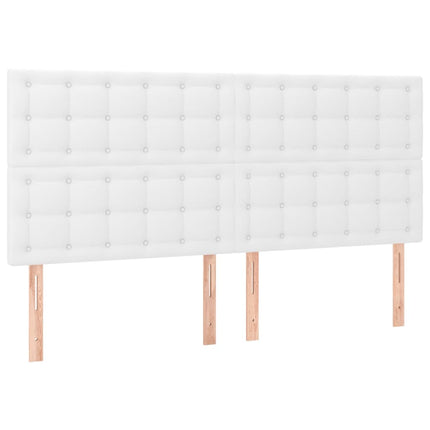 Testiere 4 pz Biancho 100x5x78/88 cm in Similpelle