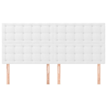 Testiere 4 pz Biancho 100x5x78/88 cm in Similpelle