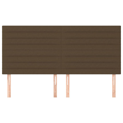 Testiera 4 pz Marrone Scuro 80x5x78/88 cm in Tessuto